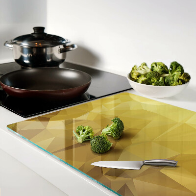 Deska kuchenna szklana Geometria w odcieniach złota