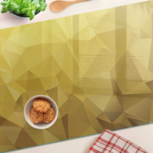 Deska kuchenna szklana Geometria w odcieniach złota