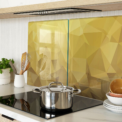 Deska kuchenna szklana Geometria w odcieniach złota