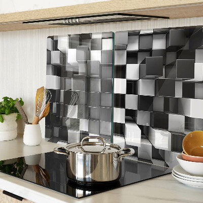 Snijplanken van glas Schaakbordmotief in zwart-wit tinten