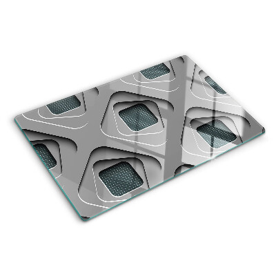 Snijplanken glas Geometrische patronen in grijstinten