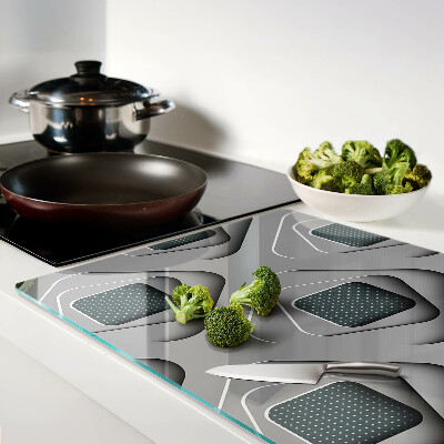 Snijplanken glas Geometrische patronen in grijstinten