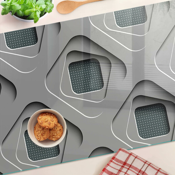 Szklana deska kuchenna Geometryczne wzory w odcieniach szarości