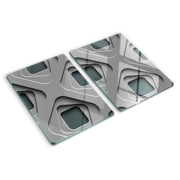 Szklana deska kuchenna Geometryczne wzory w odcieniach szarości