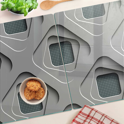 Szklana deska kuchenna Geometryczne wzory w odcieniach szarości