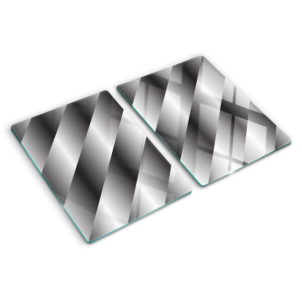 Glazen snijplanken Geometrische patronen in grijstinten