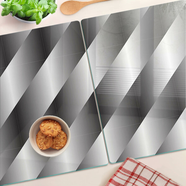 Glazen snijplanken Geometrische patronen in grijstinten