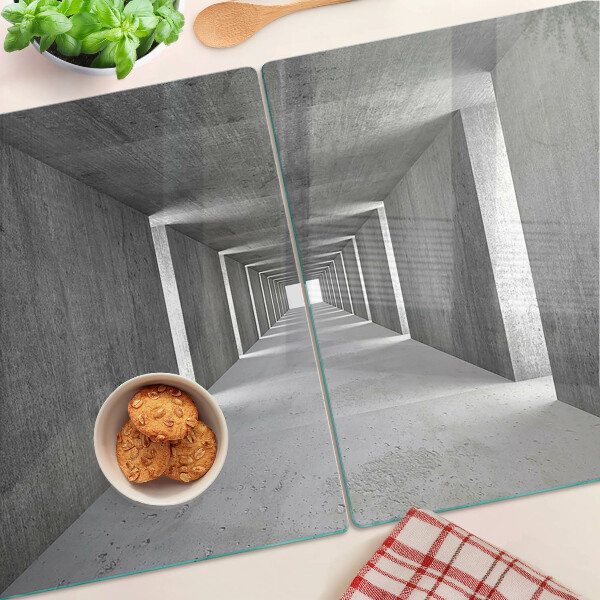 Deska kuchenna szklana Architektoniczny tunel w odcieniach szarości