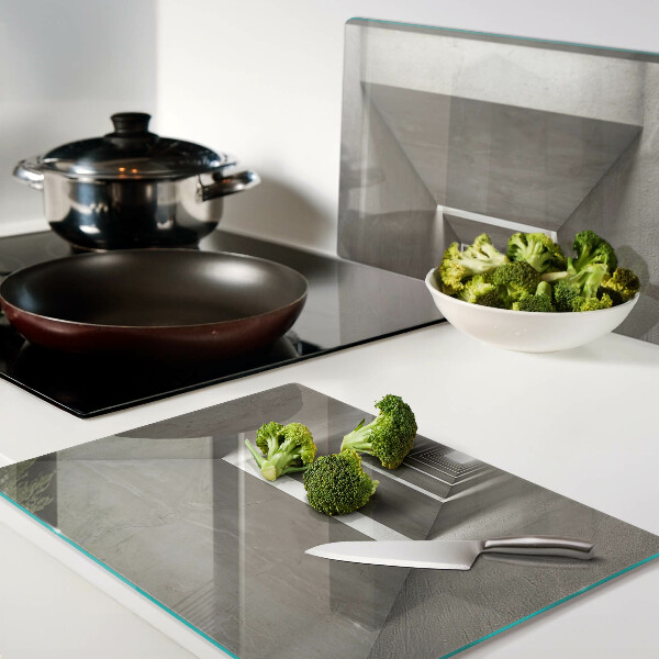 Glazen snijplanken Geometrisch interieur met diepte-effect