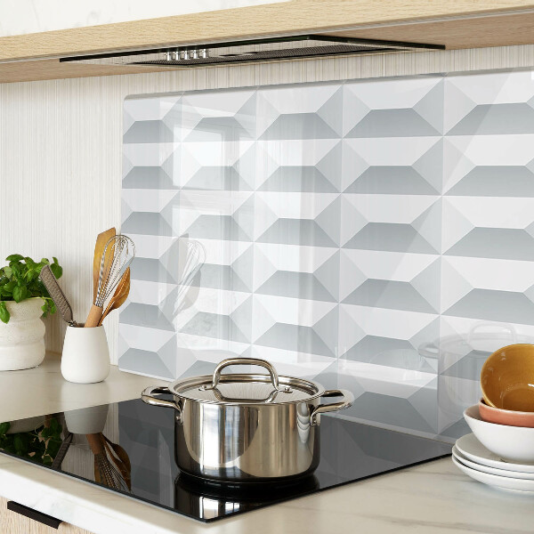 Szklana deska kuchenna Geometria sześcianów 3D