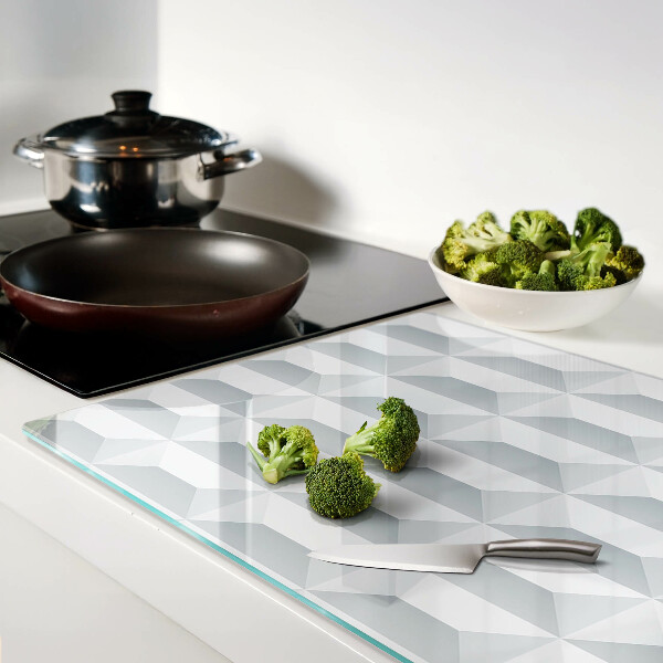 Glazen snijplanken 3D-kubusgeometrie