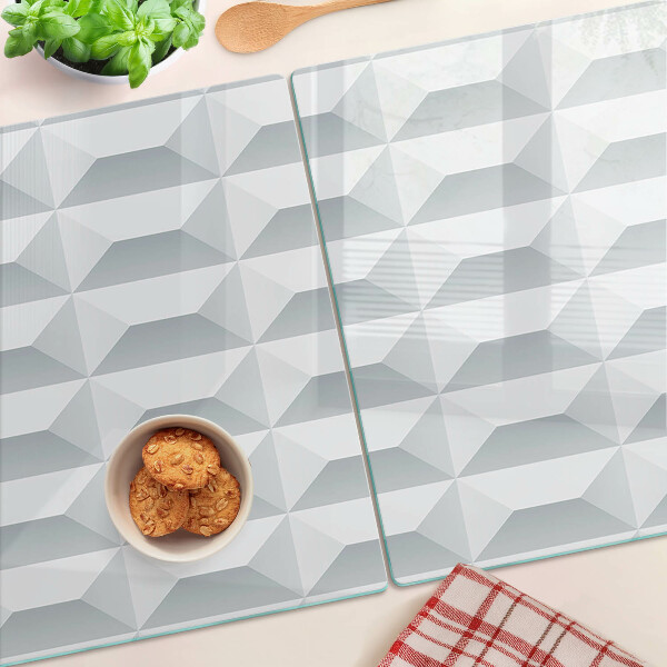 Szklana deska kuchenna Geometria sześcianów 3D
