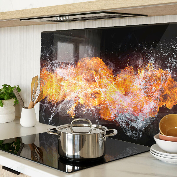 Snijplanken van glas Vuur en water