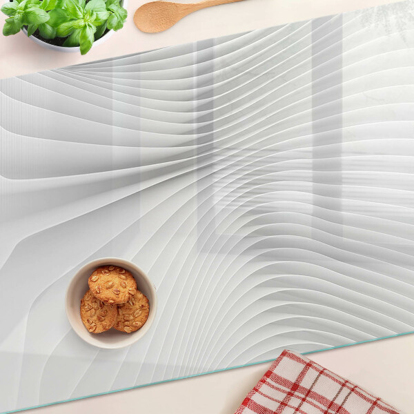 Glazen snijplanken Golven en lijnen in grijstinten