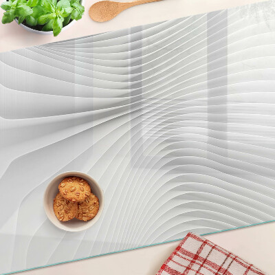 Szklana deska do krojenia Fale i linie w odcieniach szarości