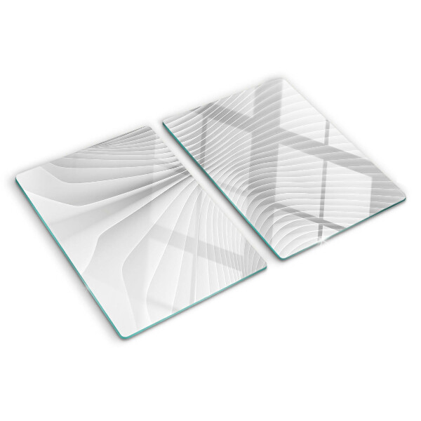 Szklana deska do krojenia Fale i linie w odcieniach szarości