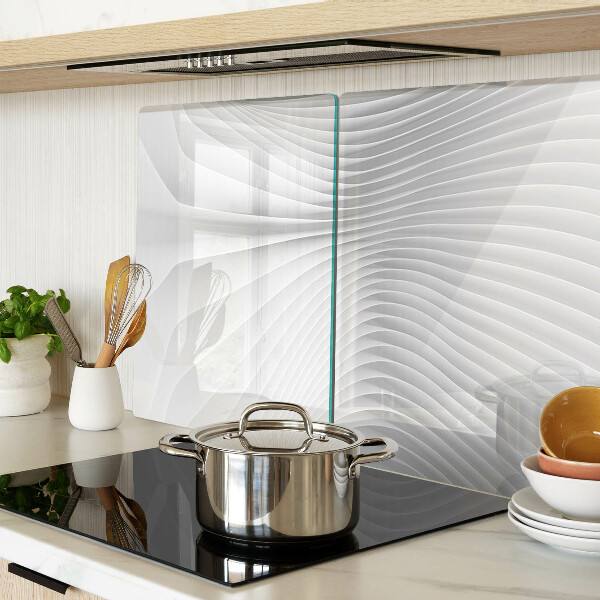 Glazen snijplanken Golven en lijnen in grijstinten