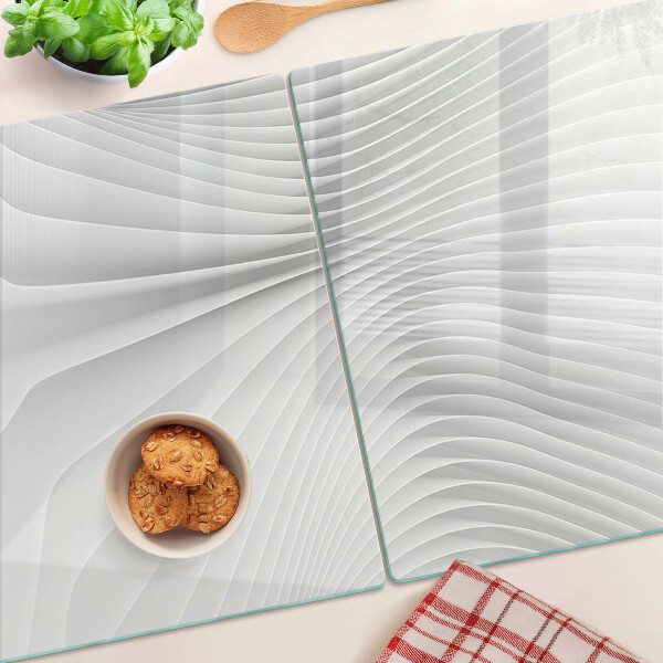 Szklana deska do krojenia Fale i linie w odcieniach szarości