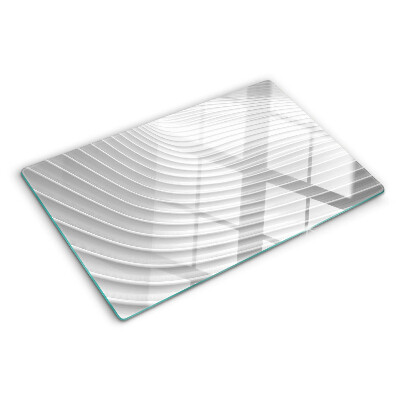 Snijplanken van glas Golven en lijnen in grijstinten