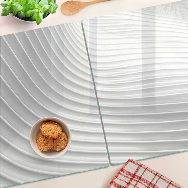 Snijplanken van glas Golven en lijnen in grijstinten