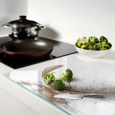 Glazen snijplanken Een veer tegen het water