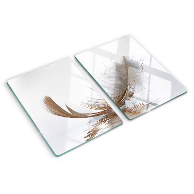 Glazen snijplanken Een veer tegen het water