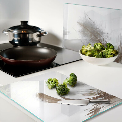 Glazen snijplanken Een veer tegen het water