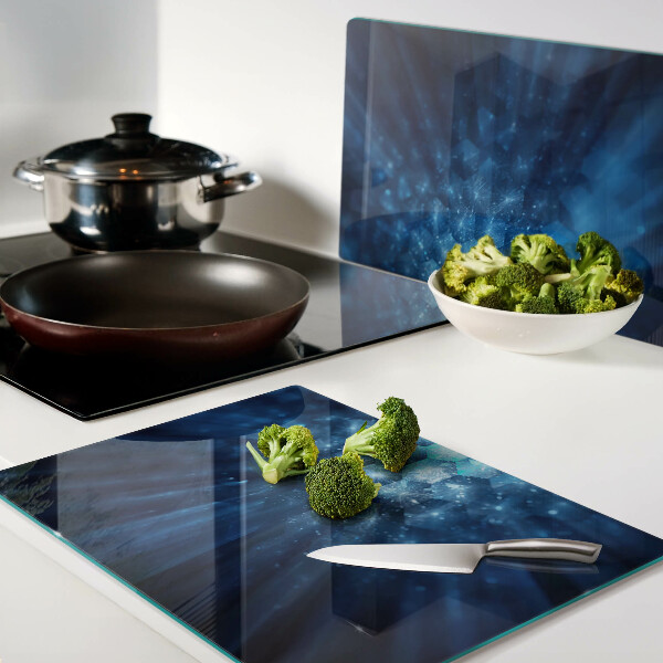 Szklana deska kuchenna Niebieskie promienie świetlne