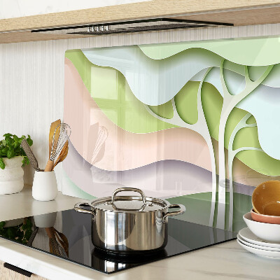 Glazen snijplanken Abstracte golven in pastelkleuren