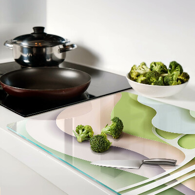 Szklana deska do krojenia Abstrakcyjne fale w pastelowych kolorach