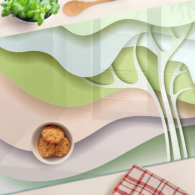 Szklana deska do krojenia Abstrakcyjne fale w pastelowych kolorach