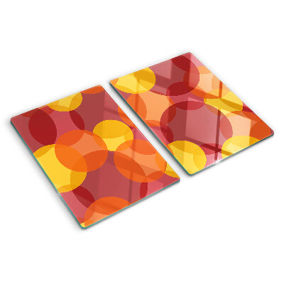 Szklana deska kuchenna Kolorowe okręgi w ciepłych tonach