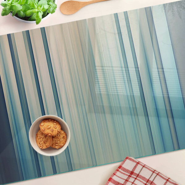 Szklana deska kuchenna Abstrakcyjne linie w odcieniach niebieskiego