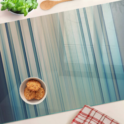 Szklana deska kuchenna Abstrakcyjne linie w odcieniach niebieskiego