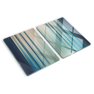 Szklana deska kuchenna Abstrakcyjne linie w odcieniach niebieskiego