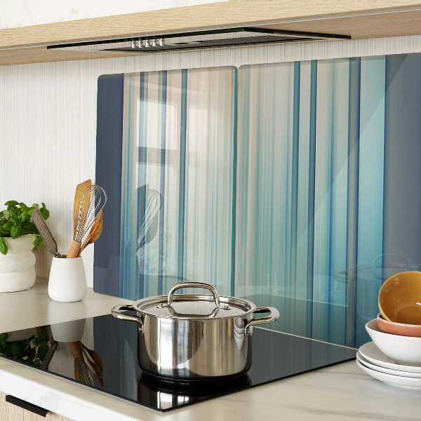 Szklana deska kuchenna Abstrakcyjne linie w odcieniach niebieskiego
