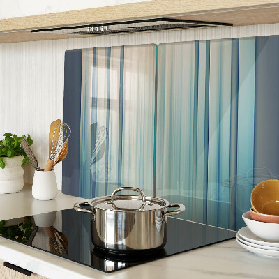 Szklana deska kuchenna Abstrakcyjne linie w odcieniach niebieskiego