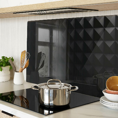 Glazen snijplanken Geometrische patronen in verschillende tinten zwart.