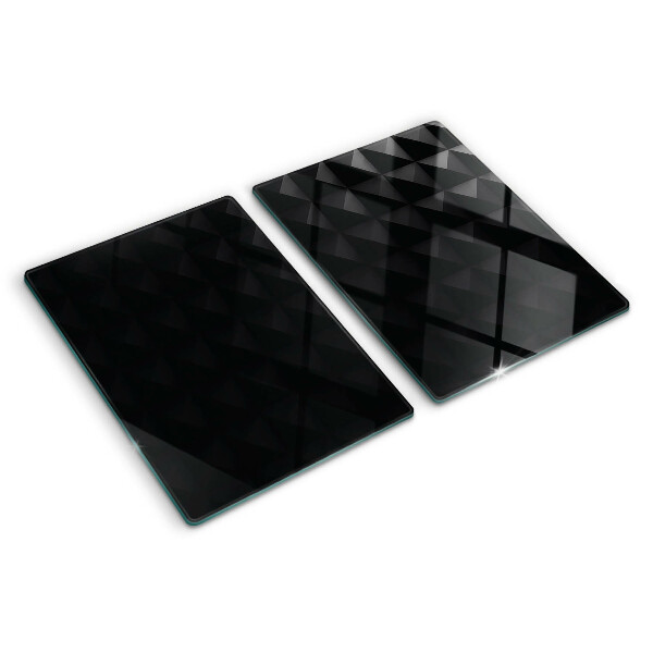 Deska kuchenna szklana Geometryczne wzory w odcieniach czerni