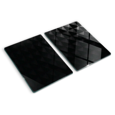 Deska kuchenna szklana Geometryczne wzory w odcieniach czerni