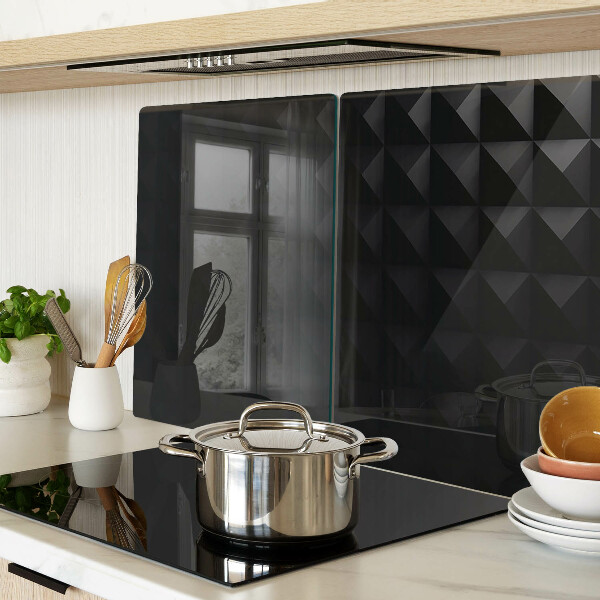 Deska kuchenna szklana Geometryczne wzory w odcieniach czerni