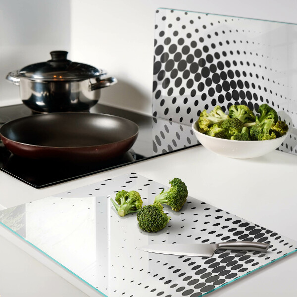 Szklana deska do krojenia Motyw w kropki