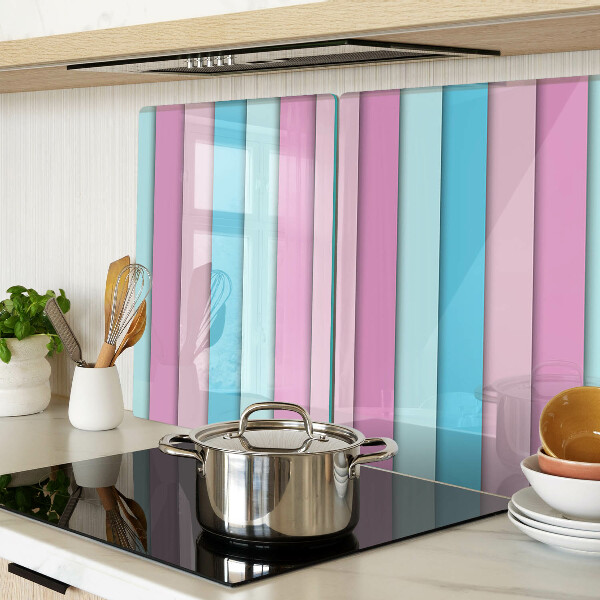 Szklana deska kuchenna Geometria w pastelowych kolorach