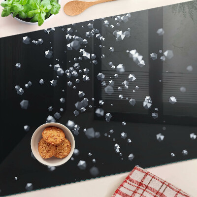 Szklana deska kuchenna Kryształowe bąbelki na czarnym tle