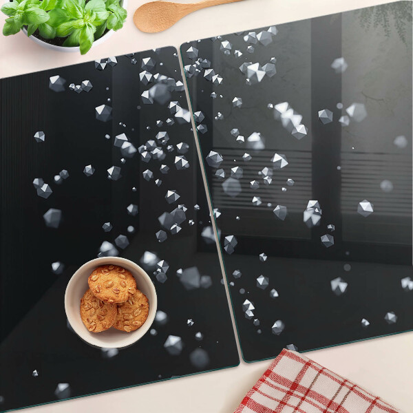 Szklana deska kuchenna Kryształowe bąbelki na czarnym tle