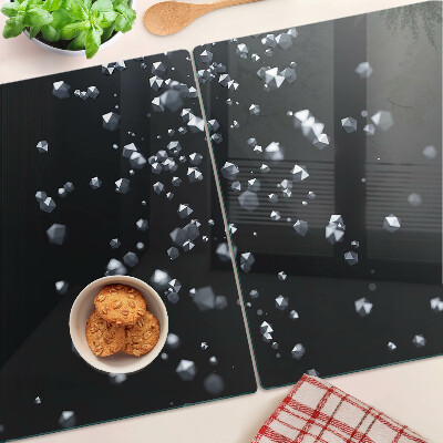 Szklana deska kuchenna Kryształowe bąbelki na czarnym tle