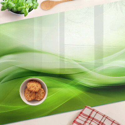 Snijplanken van glas Groene golven en kleurovergangen