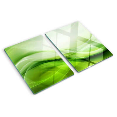 Snijplanken van glas Groene golven en kleurovergangen