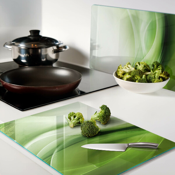 Szklana deska do krojenia Zielone fale i gradienty