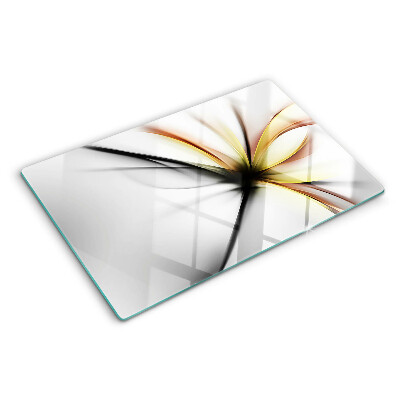 Snijplanken glas Abstracte bloemen met dynamische lijnen